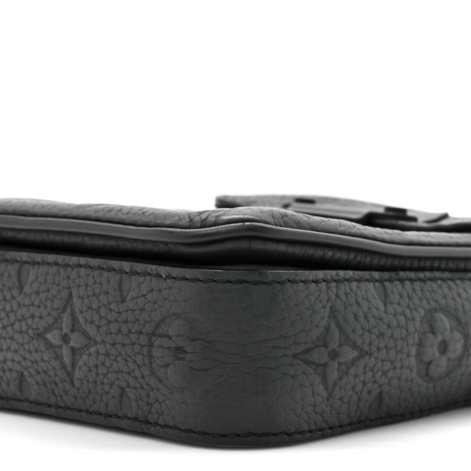 Louis Vuitton Taurillon Monogram S Lock Wearable Wallet Black