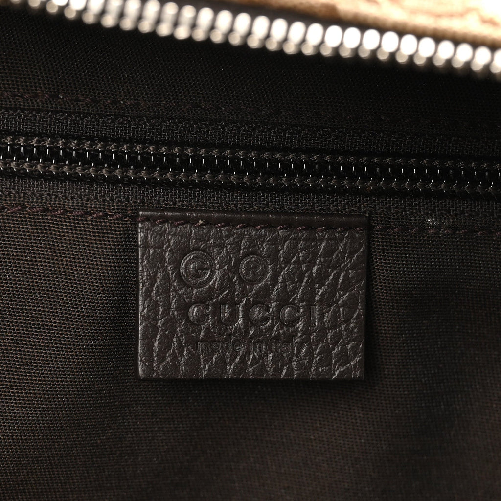 Gucci Monogram Travel Backpack Dark Brown