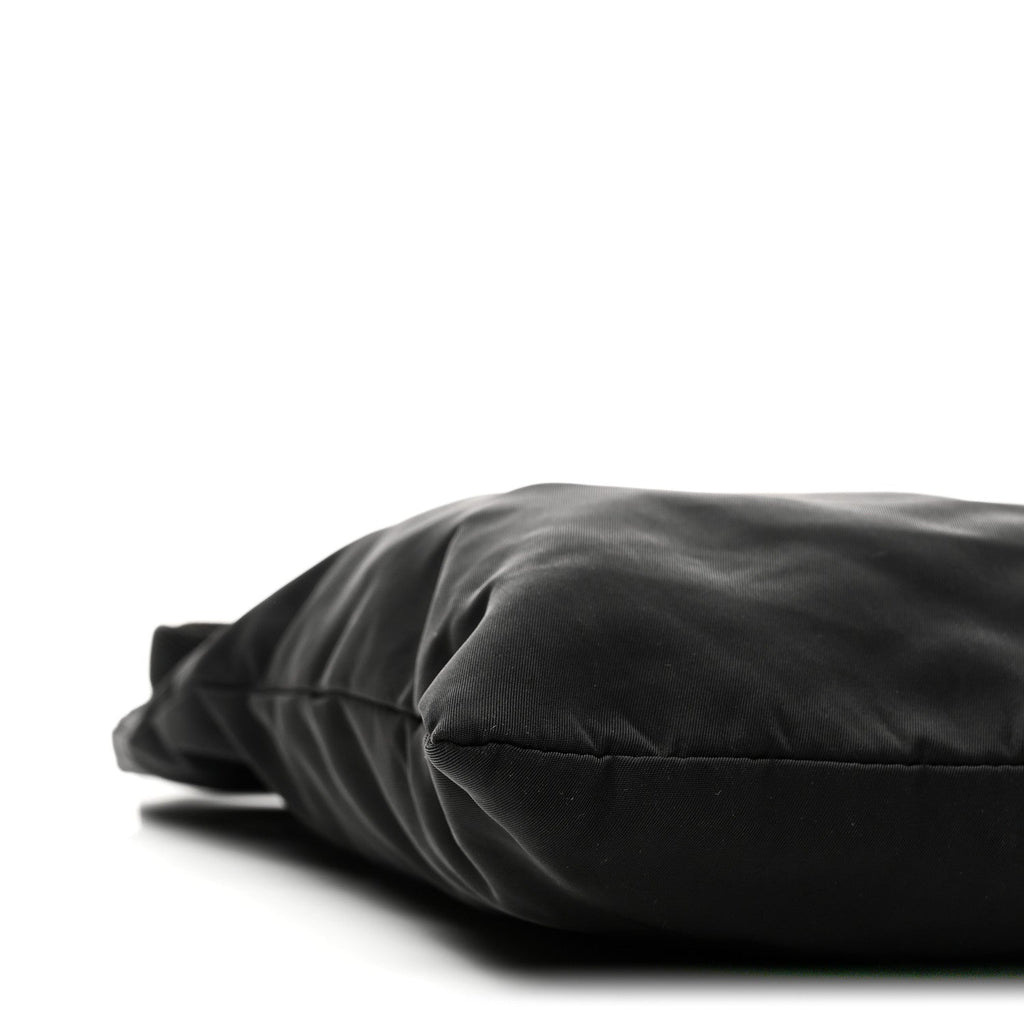 Prada Tessuto Nylon Saffiano Flat Messenger Bag Black