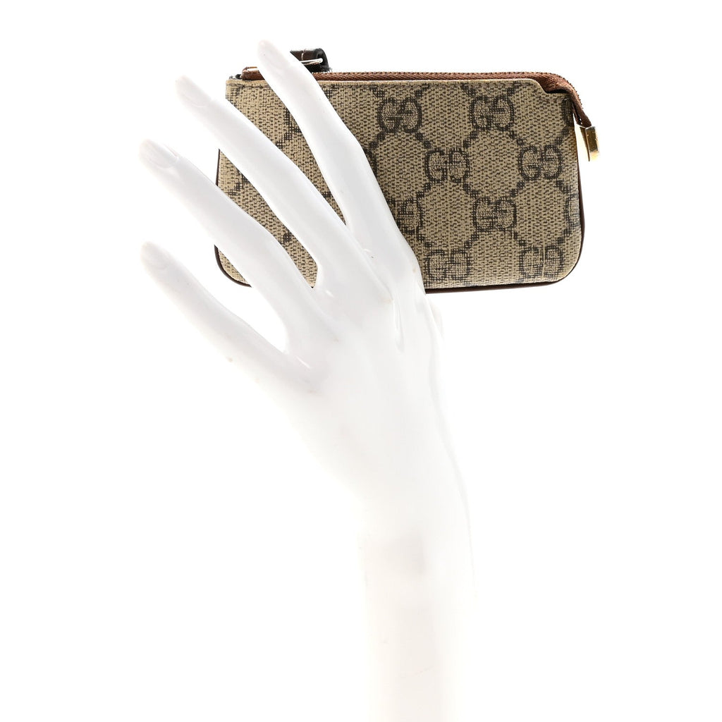 Gucci GG Supreme Monogram Key Case Brown