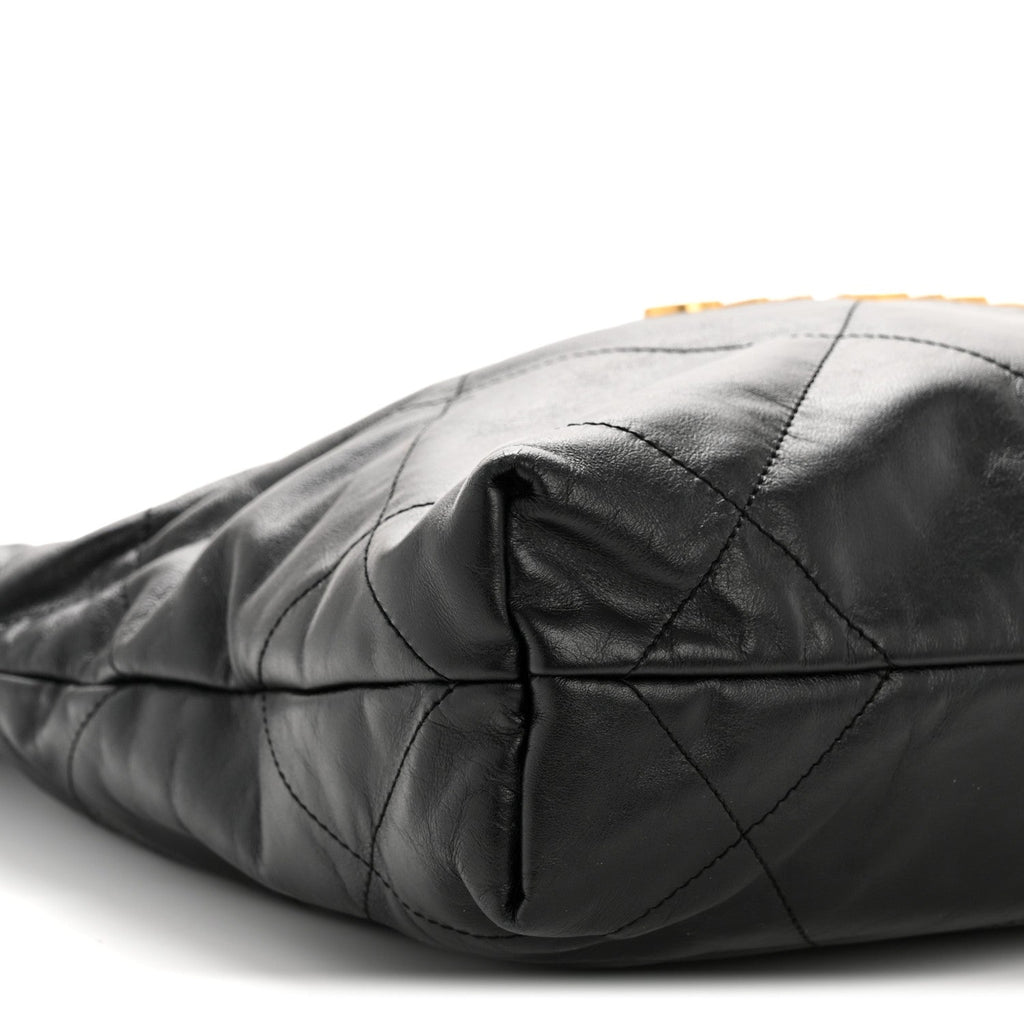 Chanel Shiny Calfskin Quilted Small Chanel 22 Black