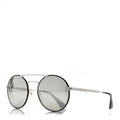 Prada Round Sunglasses SPR 51S Black Silver