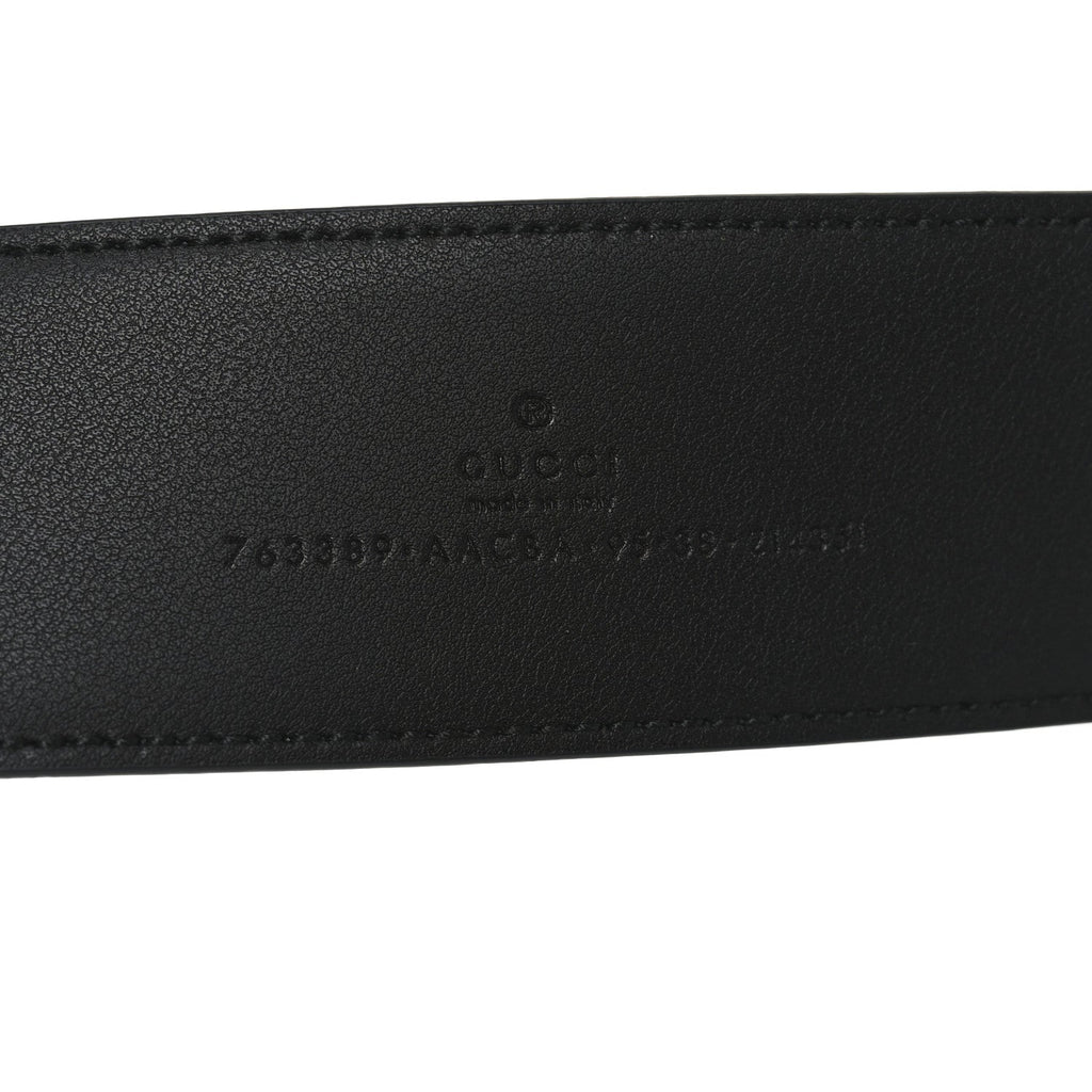 Gucci Glass Calfskin Interlocking G Belt 95 38  Black