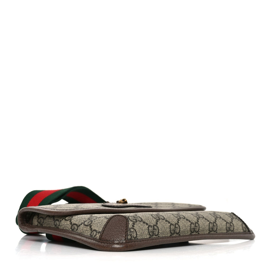 Gucci GG Supreme Monogram Neo Vintage Web Belt Bag Brown