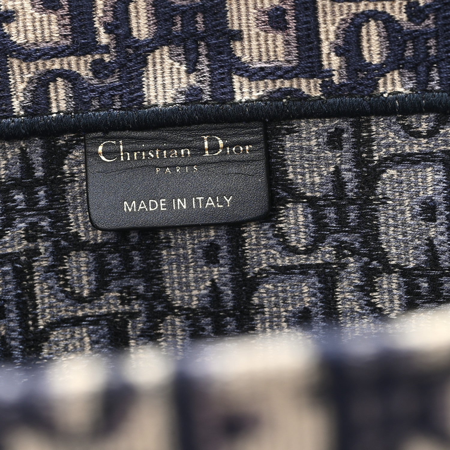 Christian Dior Oblique Medium Book Tote Blue Multicolor