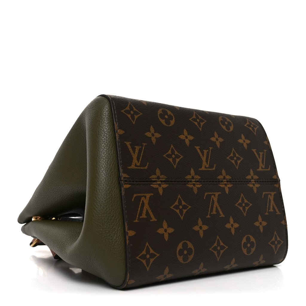 Louis Vuitton Calfskin Monogram Fold Tote PM Cream Khaki Black