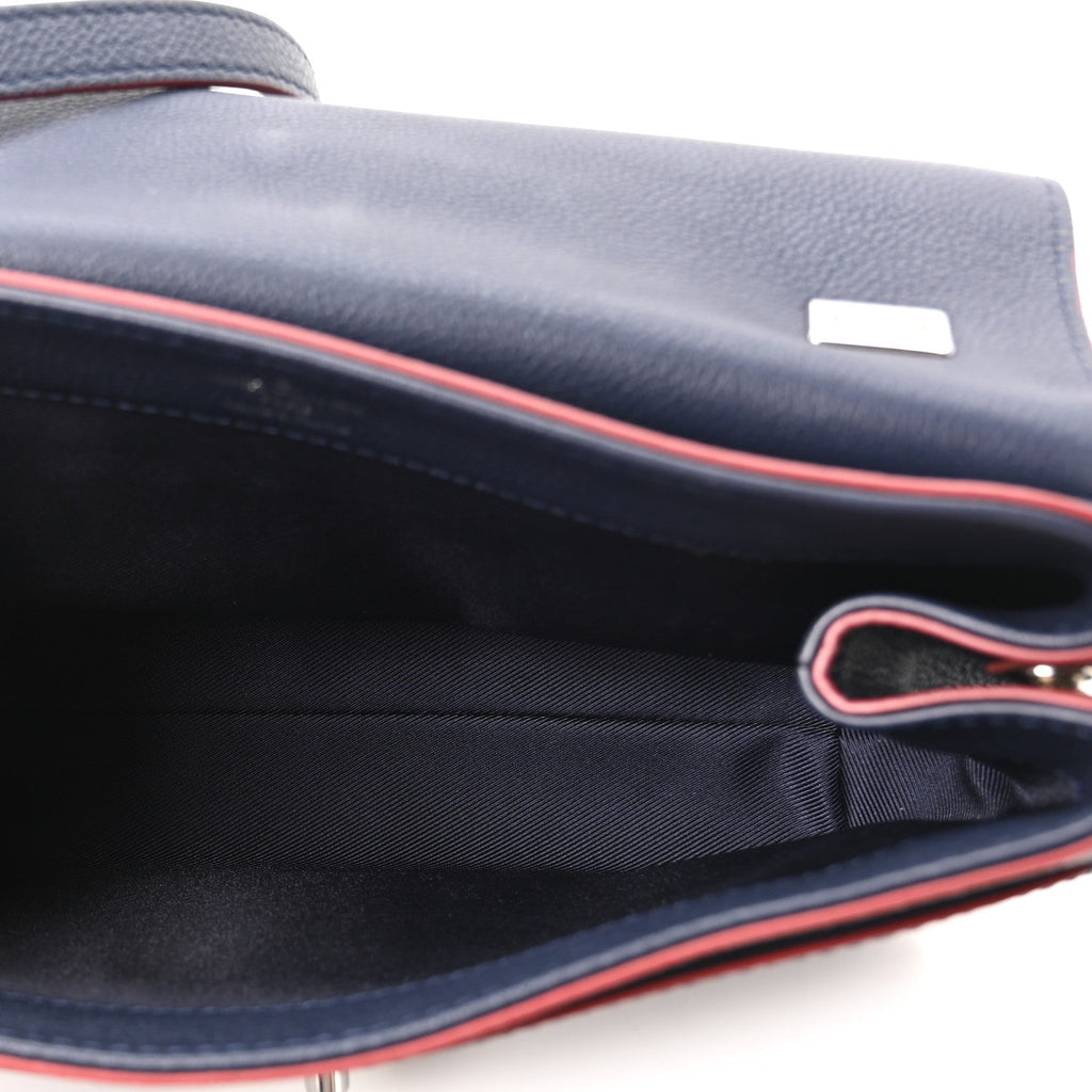 Louis Vuitton Calfskin Lockme II Chain Bag BB Marine Rouge