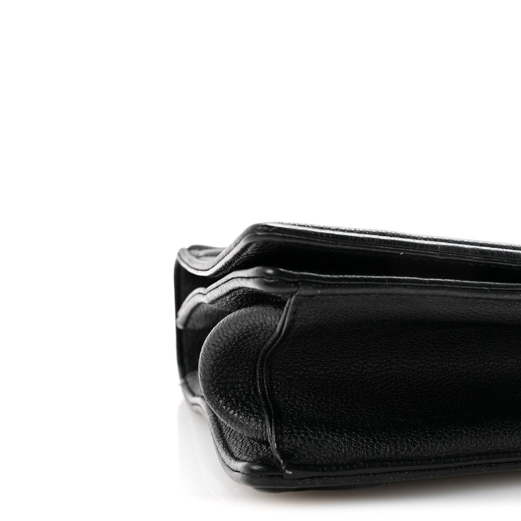 Christian Dior Grained Calfskin Medium Diorama Flap Bag Black