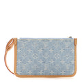 Louis Vuitton Monogram Denim CarryAll PM Pochette Sky Blue