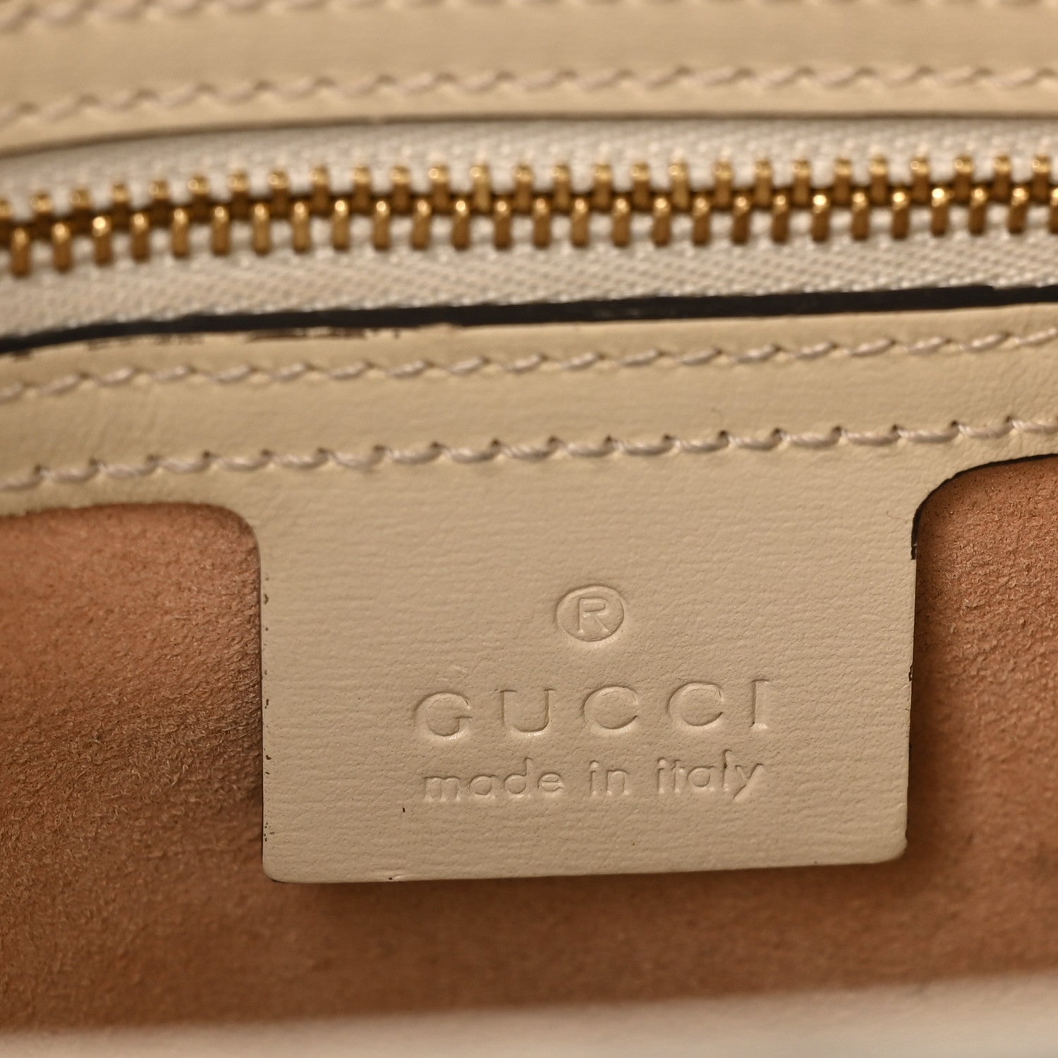 Gucci Boarded Plutone Calfskin Medium Jackie 1961 Tote Mystic White