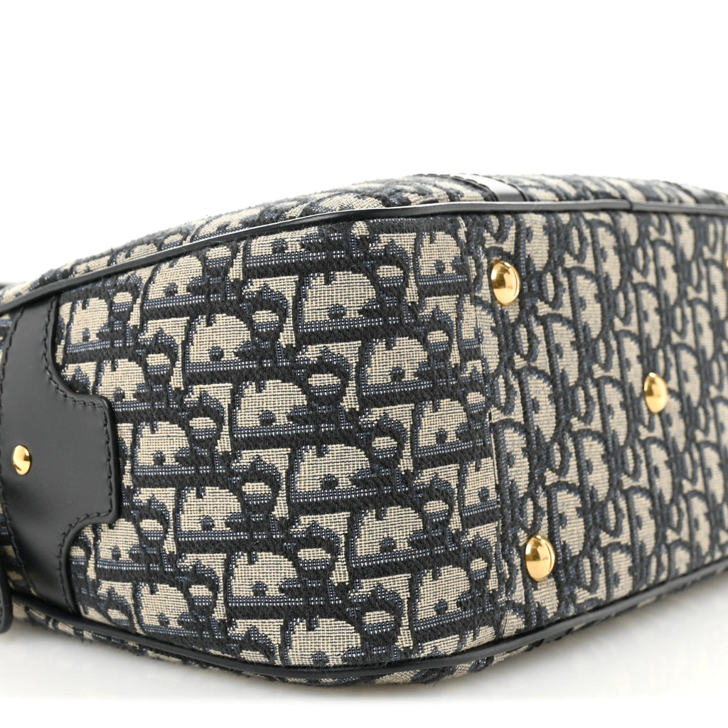 Christian Dior Oblique Large D-Vibe Bowling Bag Navy