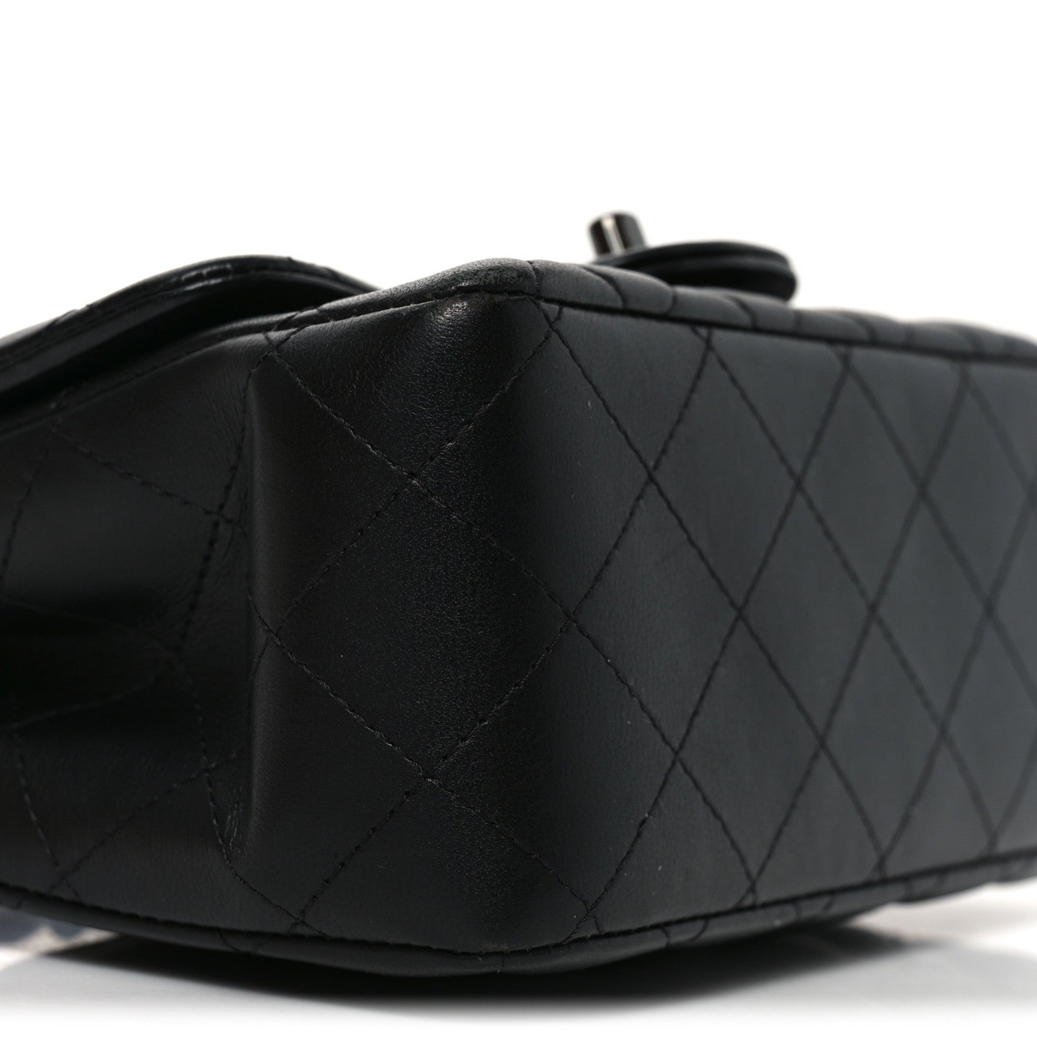 Chanel Lambskin Quilted Mini Square Flap So Black