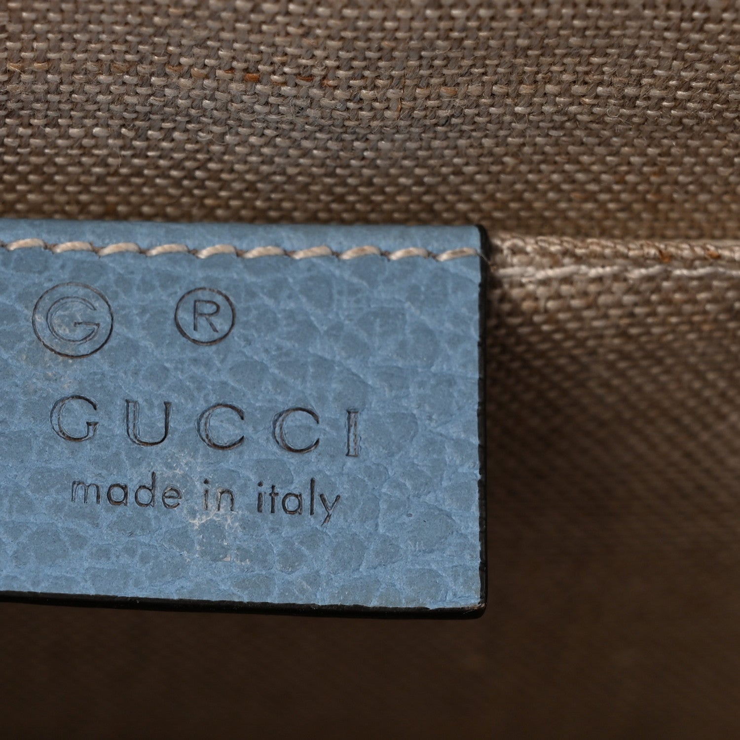 Gucci Dollar Calfskin Small Interlocking G Shoulder Bag Mineral Blue