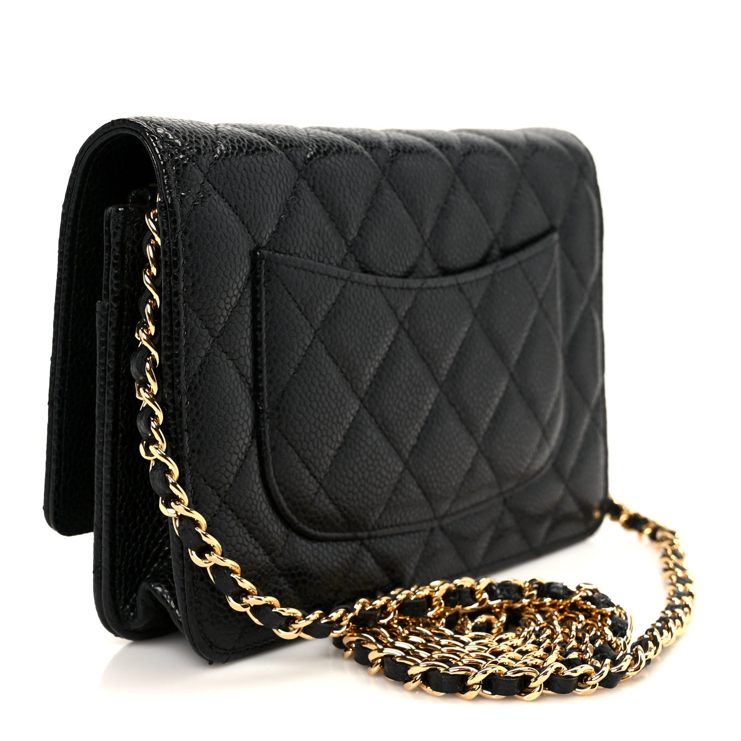 Chanel Caviar Quilted Wallet on Chain WOC Black