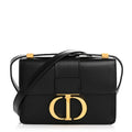 Christian Dior Smooth Calfskin Micro 30 Montaigne Flap Bag Black
