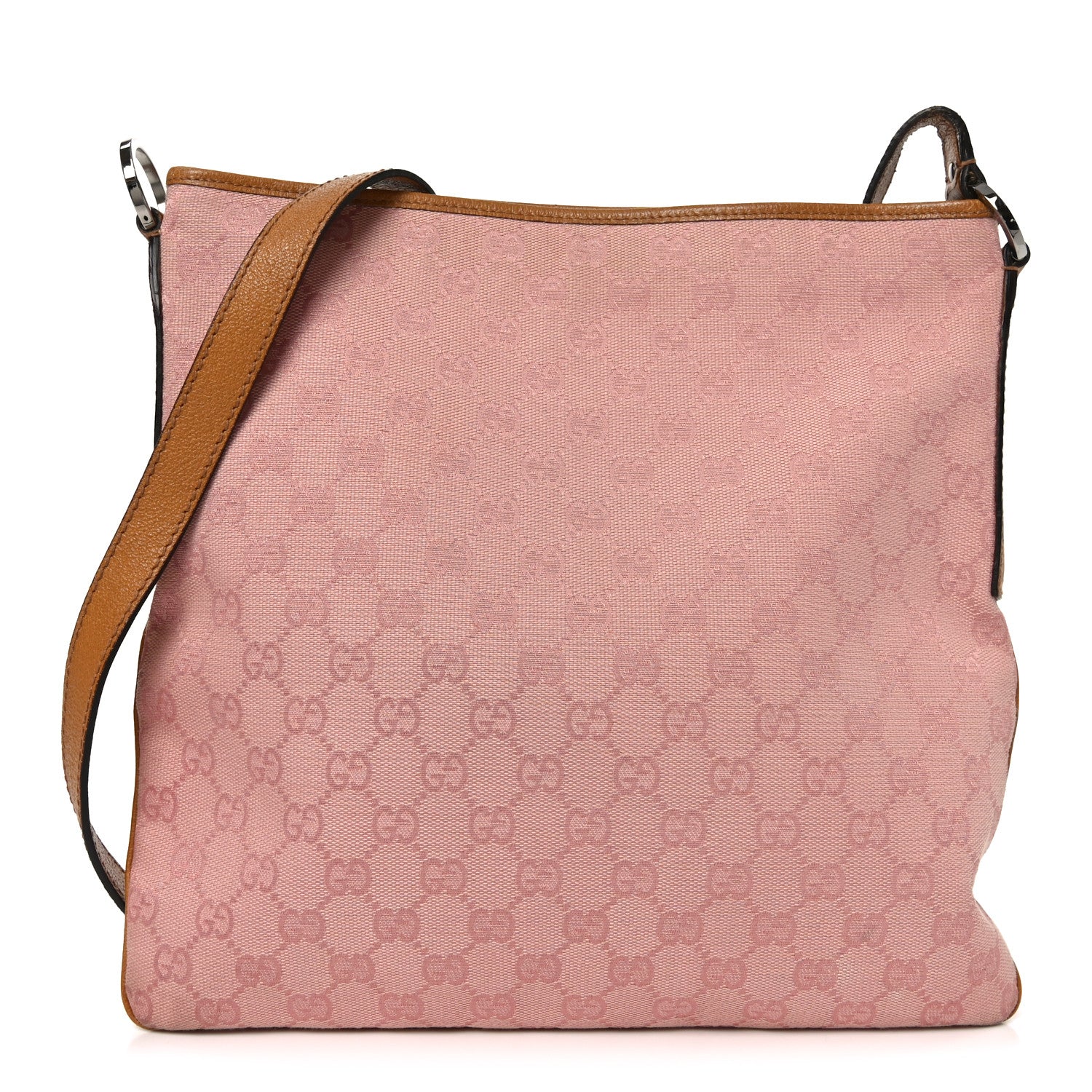 Gucci Monogram Flat Messenger Bag Pink