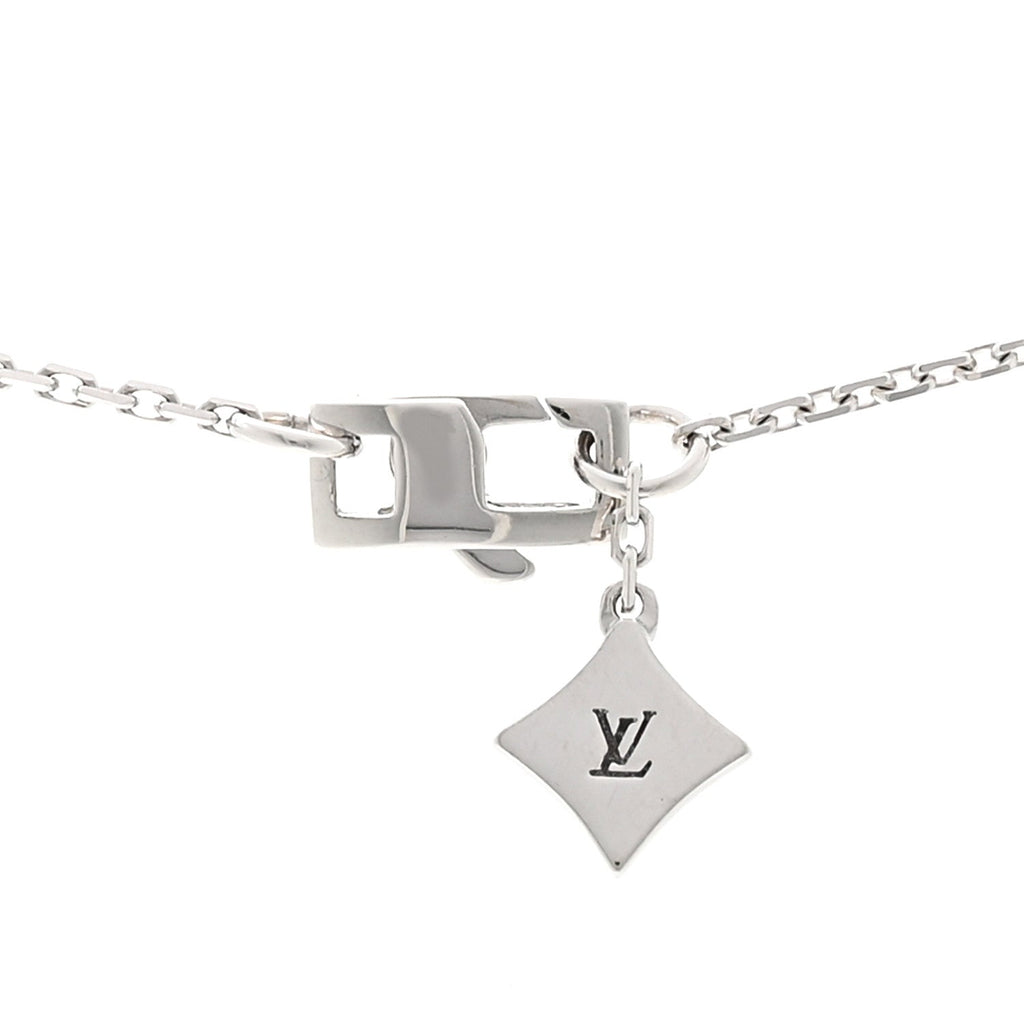 Louis Vuitton 18K White Gold Diamond Les Ardentes Pendant Necklace