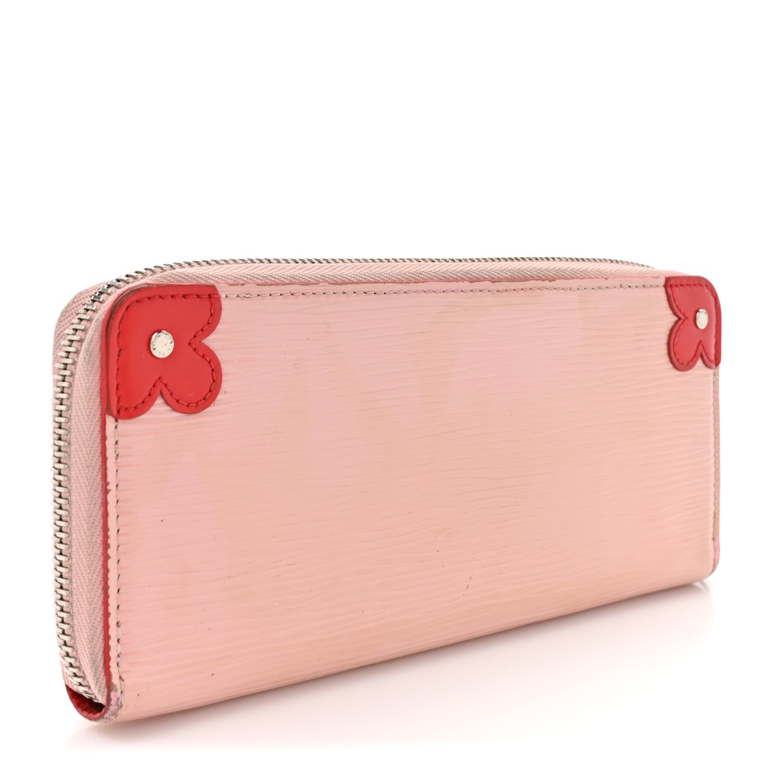 Louis Vuitton Epi Blooming Corners Clemence Wallet Rose Ballerine Coquelicot