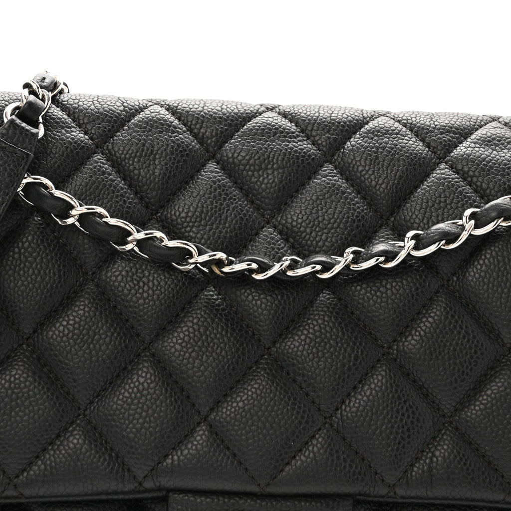 Chanel Caviar Quilted Jumbo Easy Flap Black