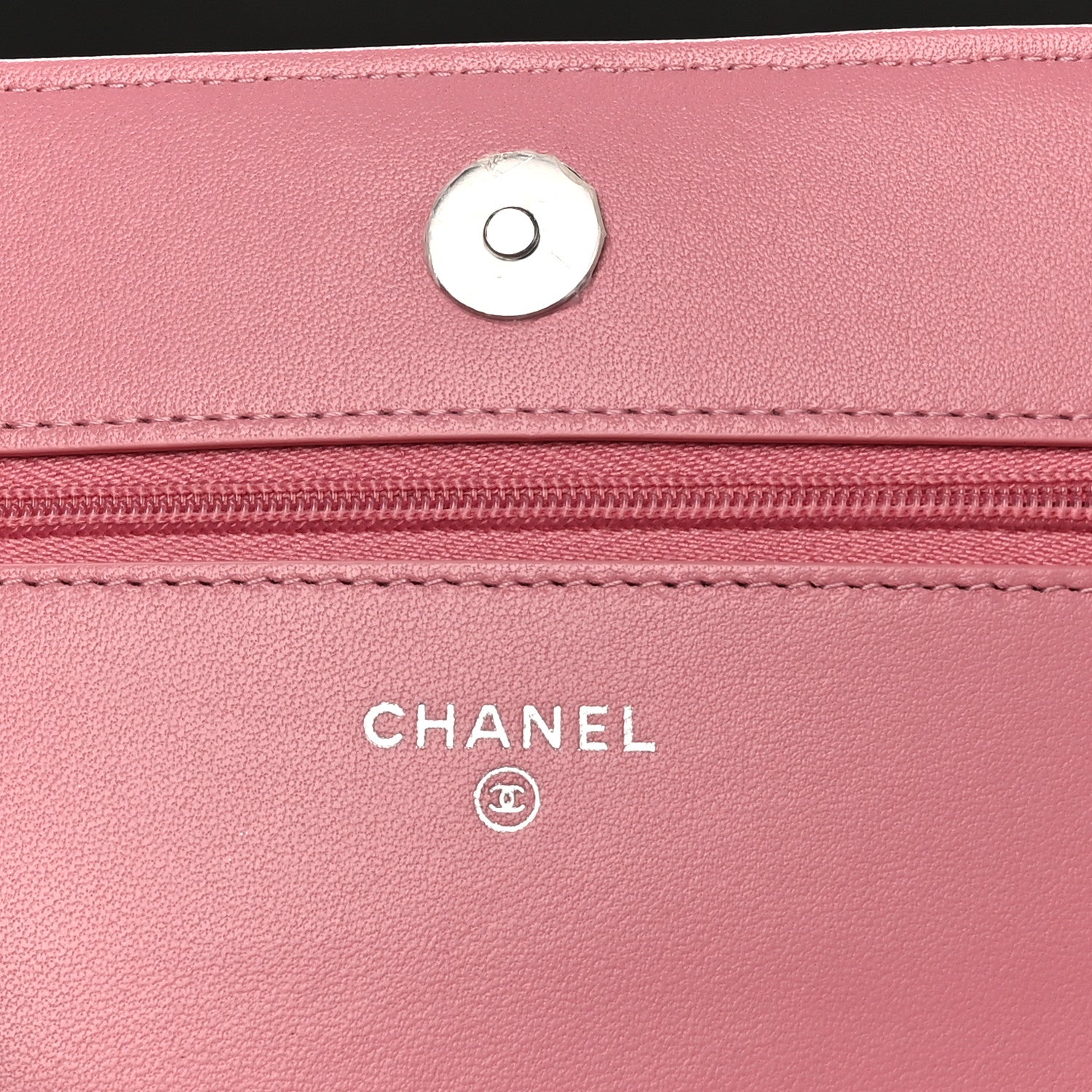 Chanel Lambskin Quilted Crystal Star Wallet On Chain WOC Pink