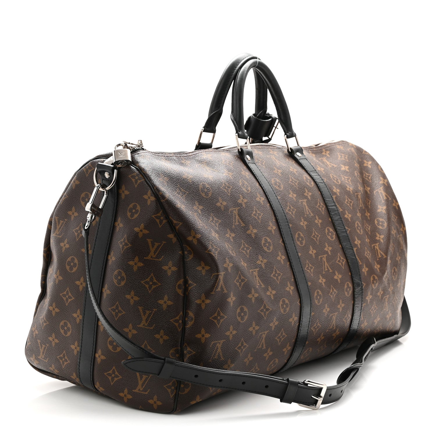 Louis Vuitton Monogram Macassar Keepall Bandouliere 55