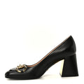 Gucci Malaga Kid Horsebit 75mm Pumps 38 Black