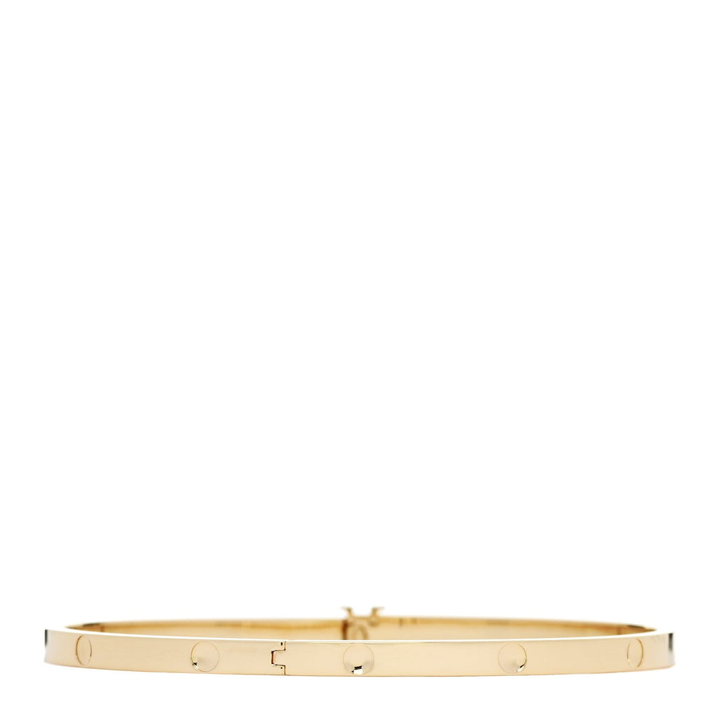 Louis Vuitton 18K Yellow Gold Empreinte Small Bangle Bracelet