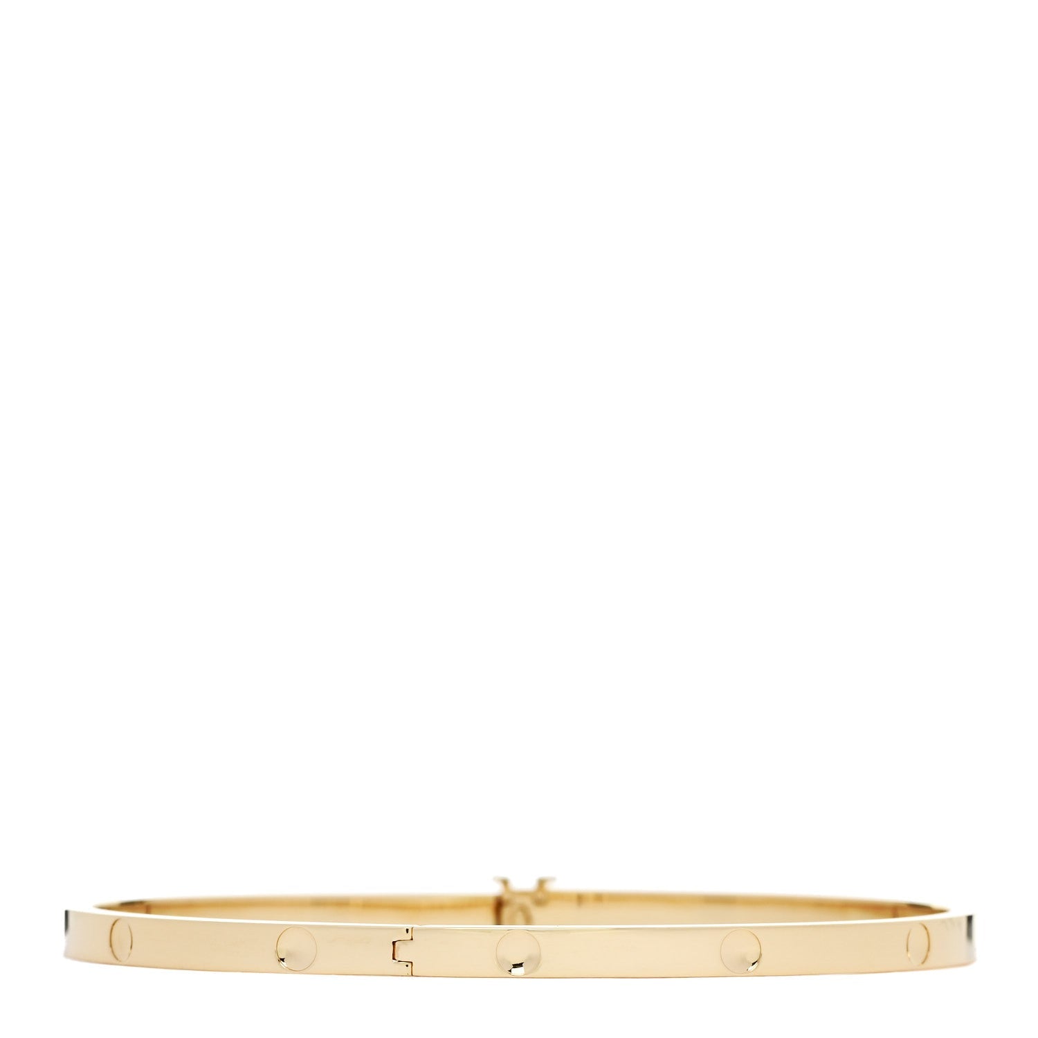 Louis Vuitton 18K Yellow Gold Empreinte Small Bangle Bracelet