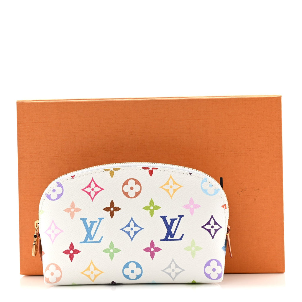 Louis Vuitton LV x TM Monogram Multicolor Cosmetic Pouch PM White