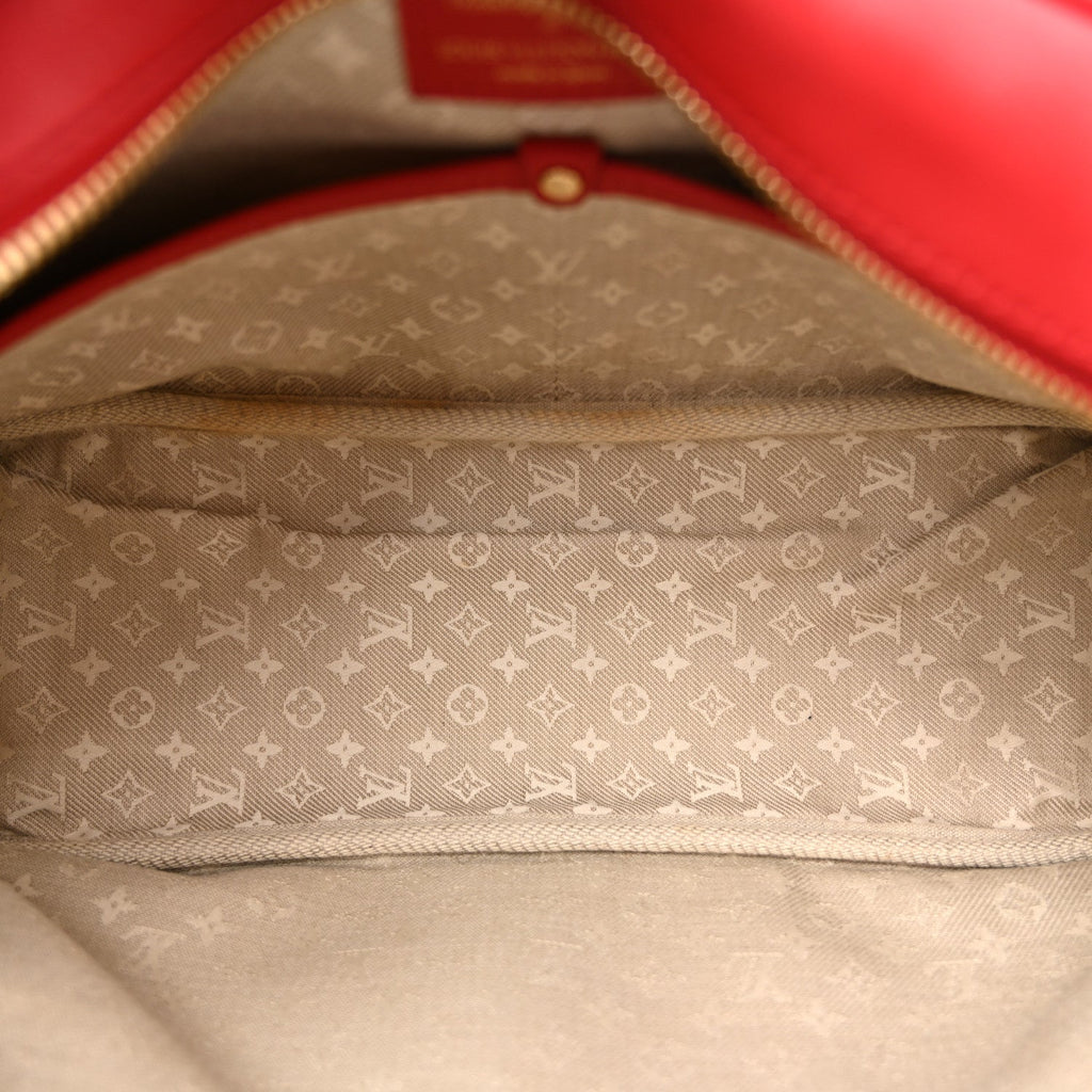 Louis Vuitton Supple Calfskin Paname Take Off Flight Overseas Bag Red