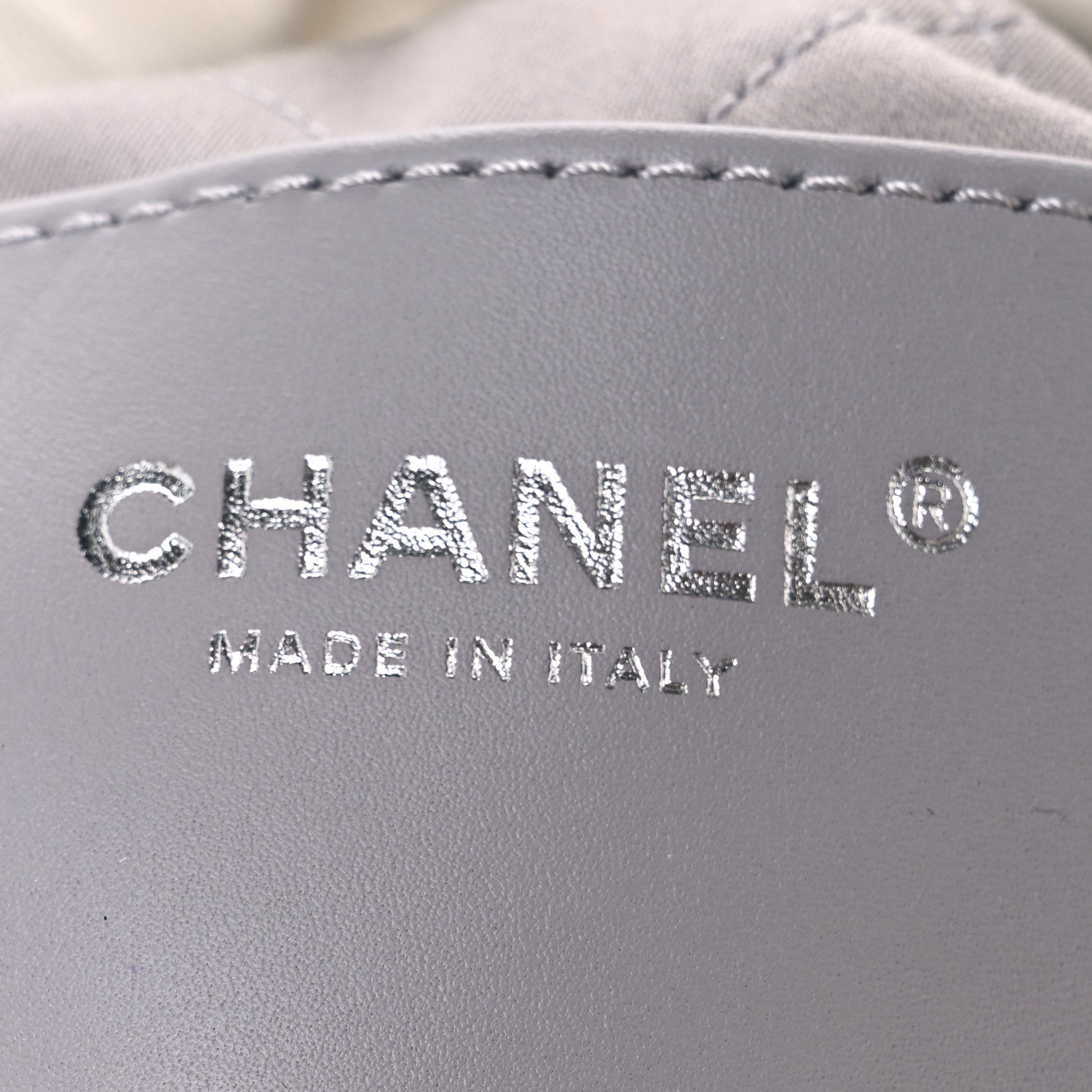 Chanel Metallic Shaded Calfskin Quilted Mini Chanel 22 White Silver
