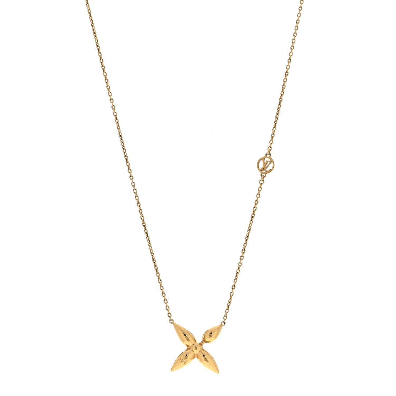 Louis Vuitton Metal Louisette Necklace Gold