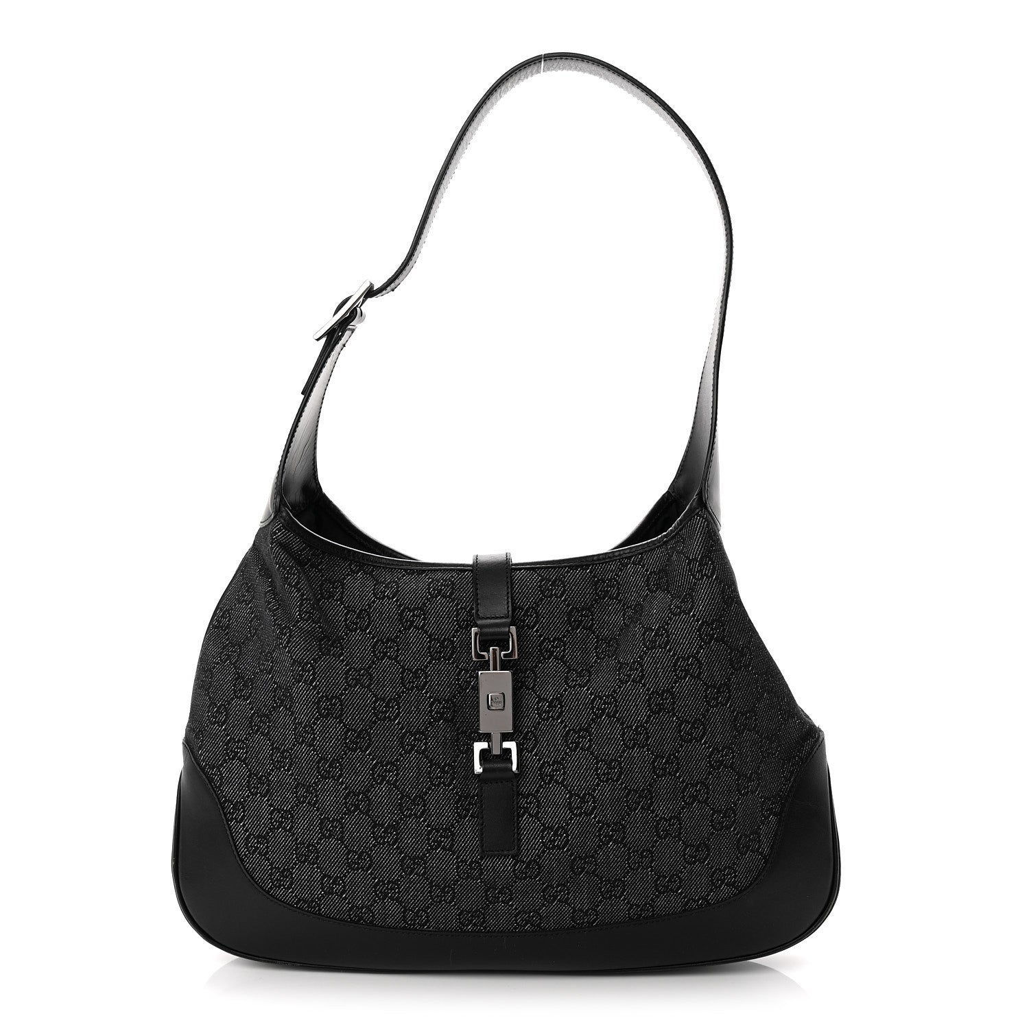 Gucci Monogram Jackie O Hobo Black