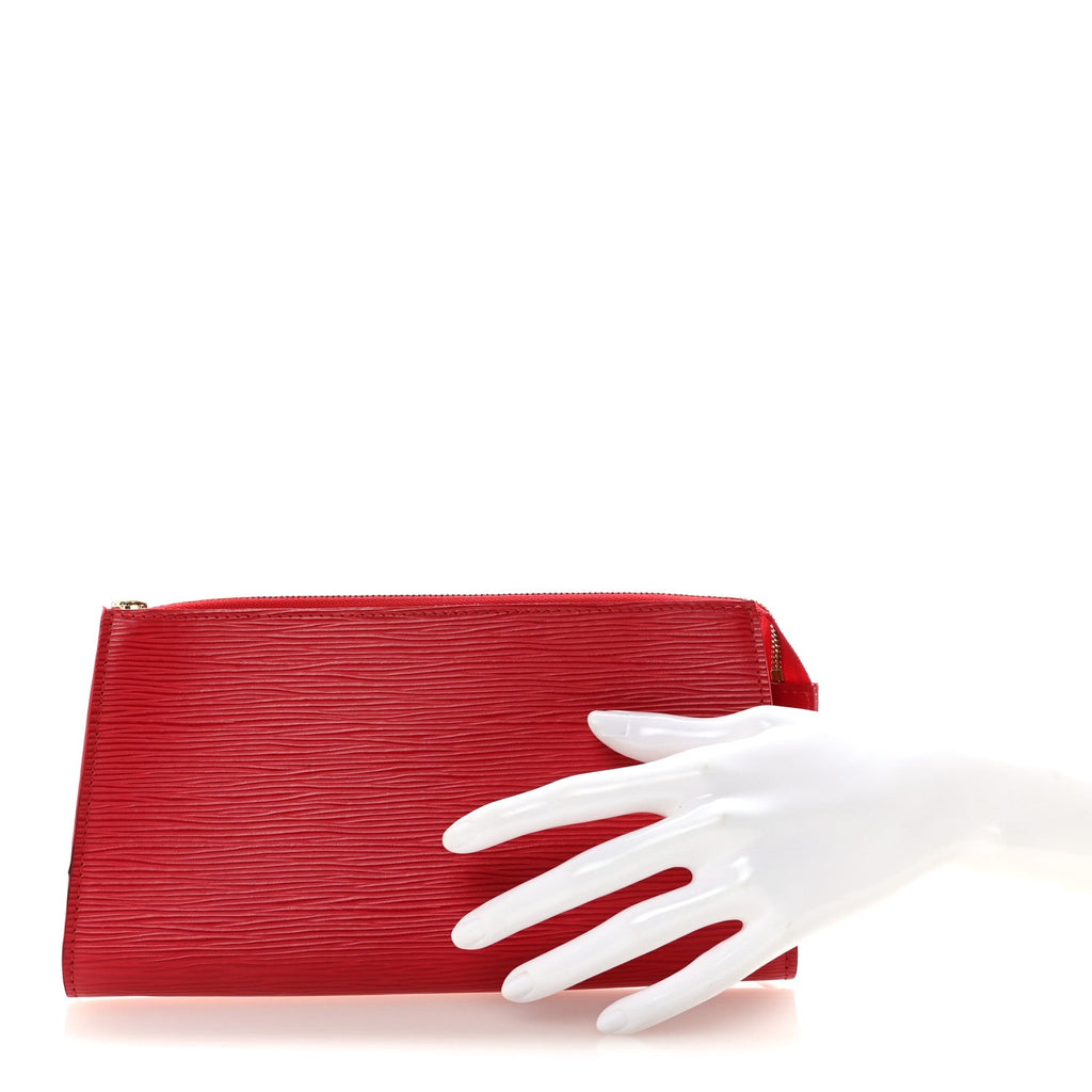 Louis Vuitton Epi Pochette Accessories 21 Castillan Red