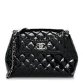 Chanel Patent Quilted Large Coco Shine Accordion Flap Black