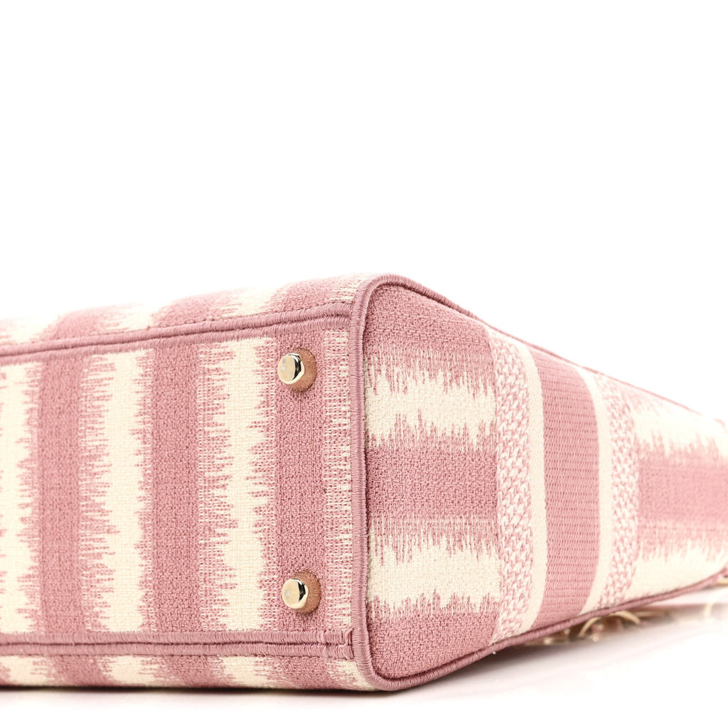 Christian Dior Canvas Medium D-Stripes Lady D-Lite Pink