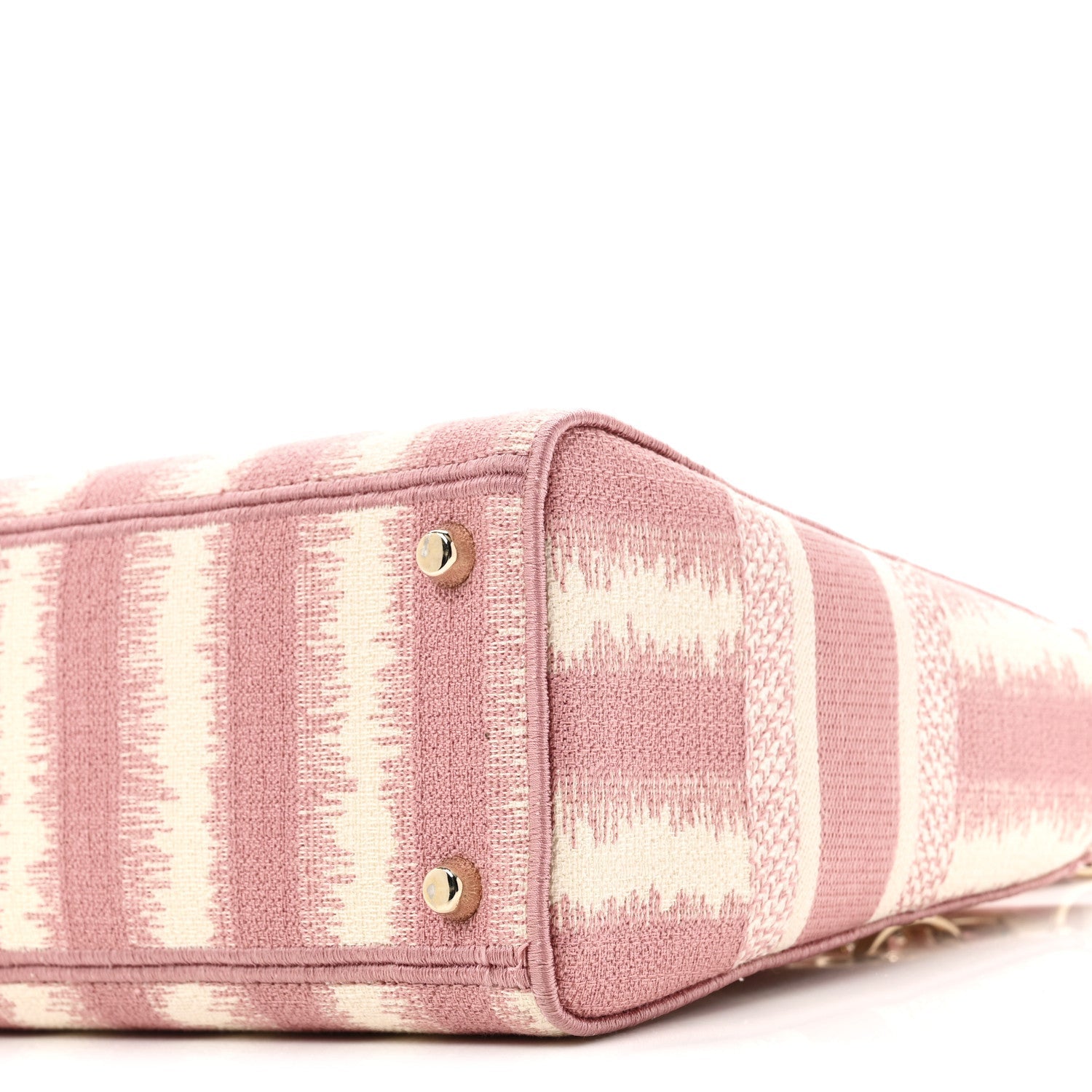 Christian Dior Canvas Medium D-Stripes Lady D-Lite Pink