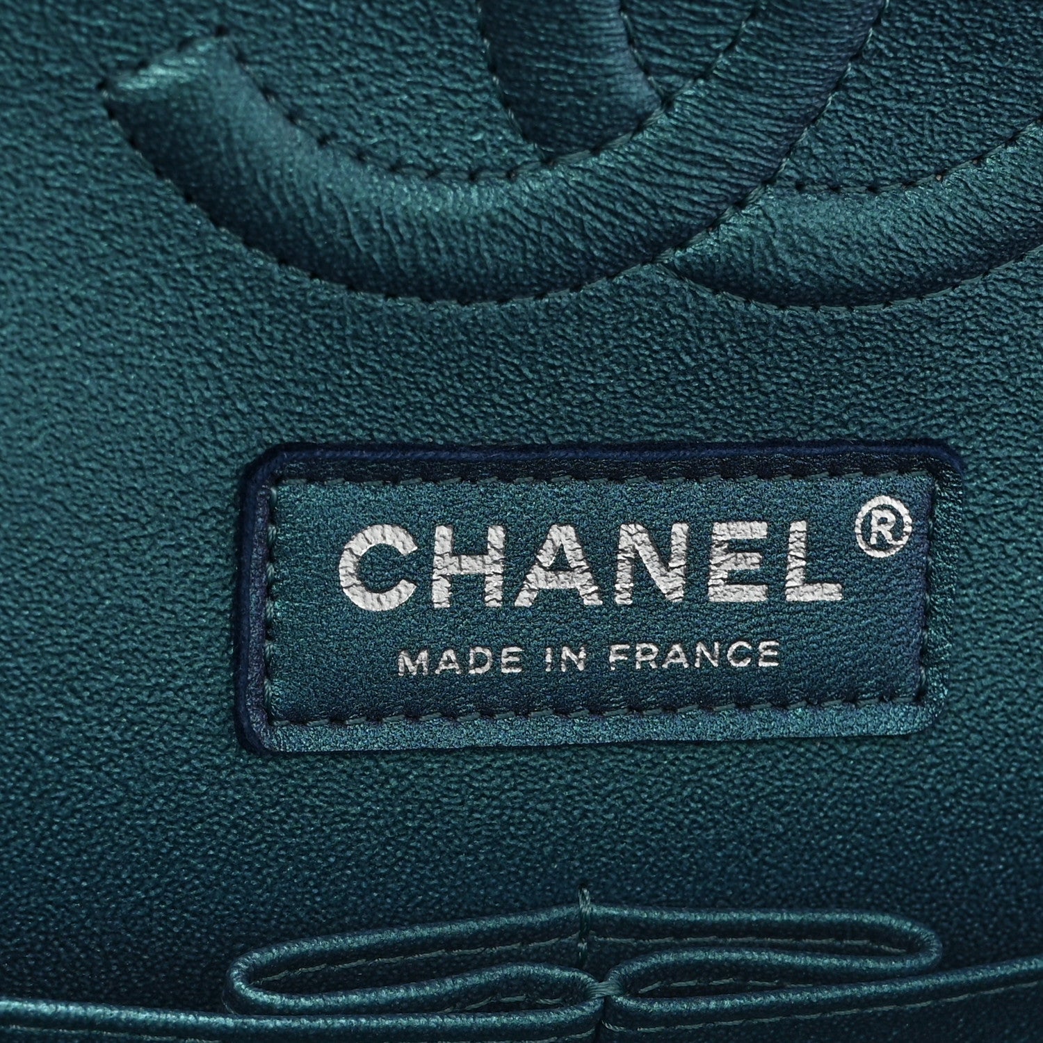 Chanel Iridescent Lambskin Quilted Medium Double Flap Turquoise
