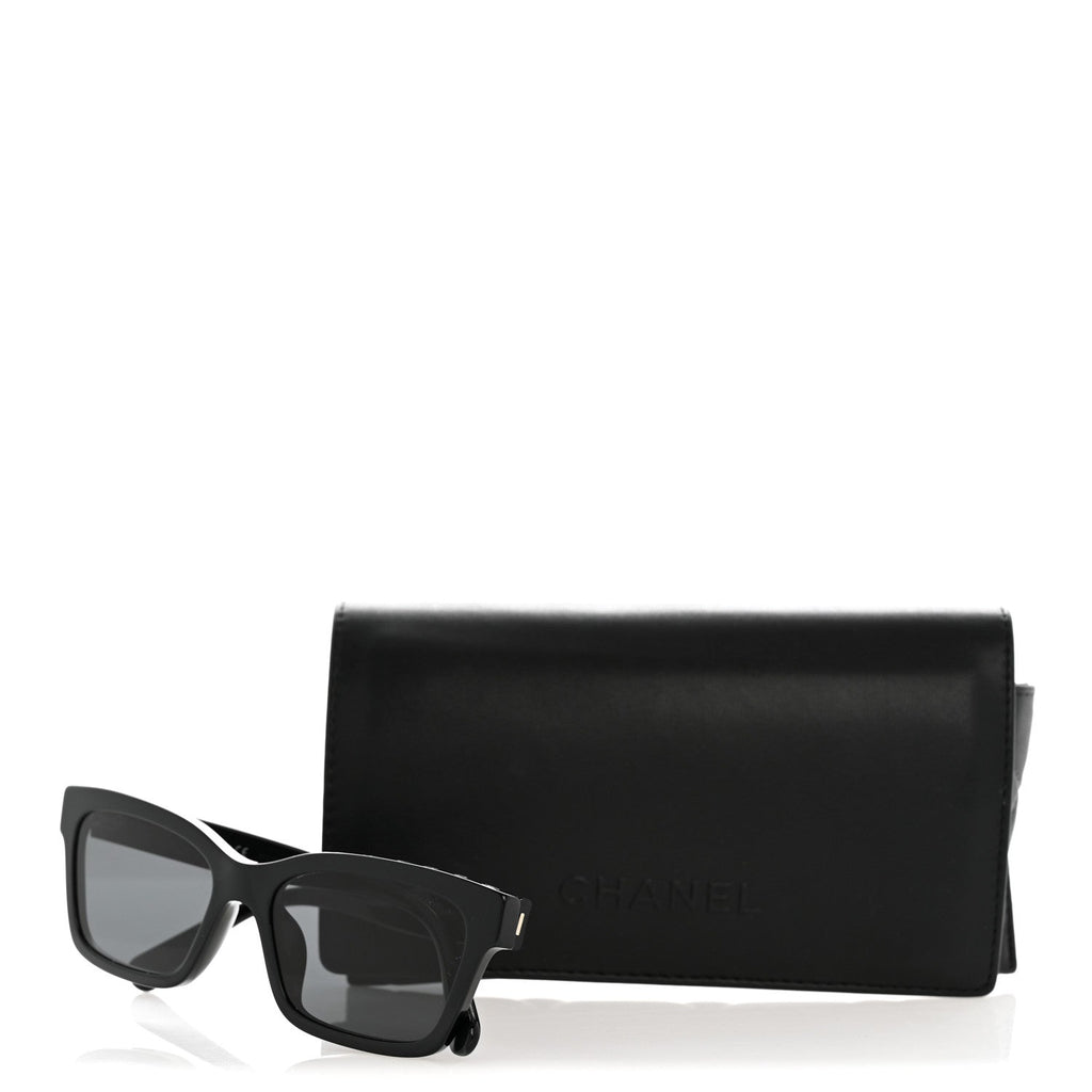 Acetate Polarized Square Sunglasses 5417-A Black
