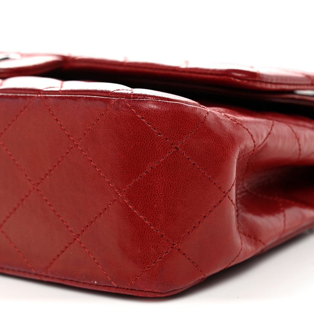 Chanel Lambskin Quilted Medium Double Flap Red