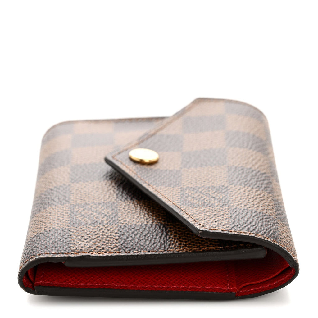 Louis Vuitton Damier Ebene Victorine Wallet Red