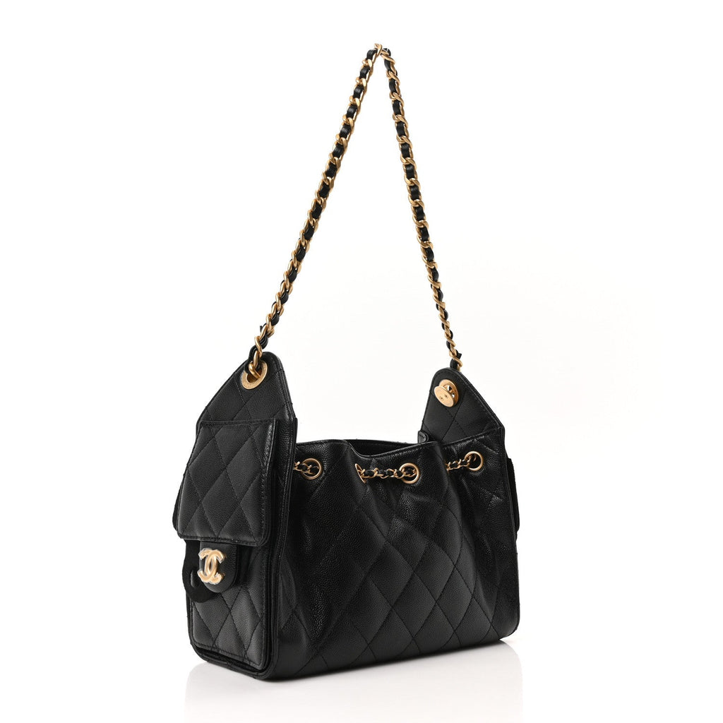 Chanel Caviar Quilted Mini Chanel 25 Handbag Black