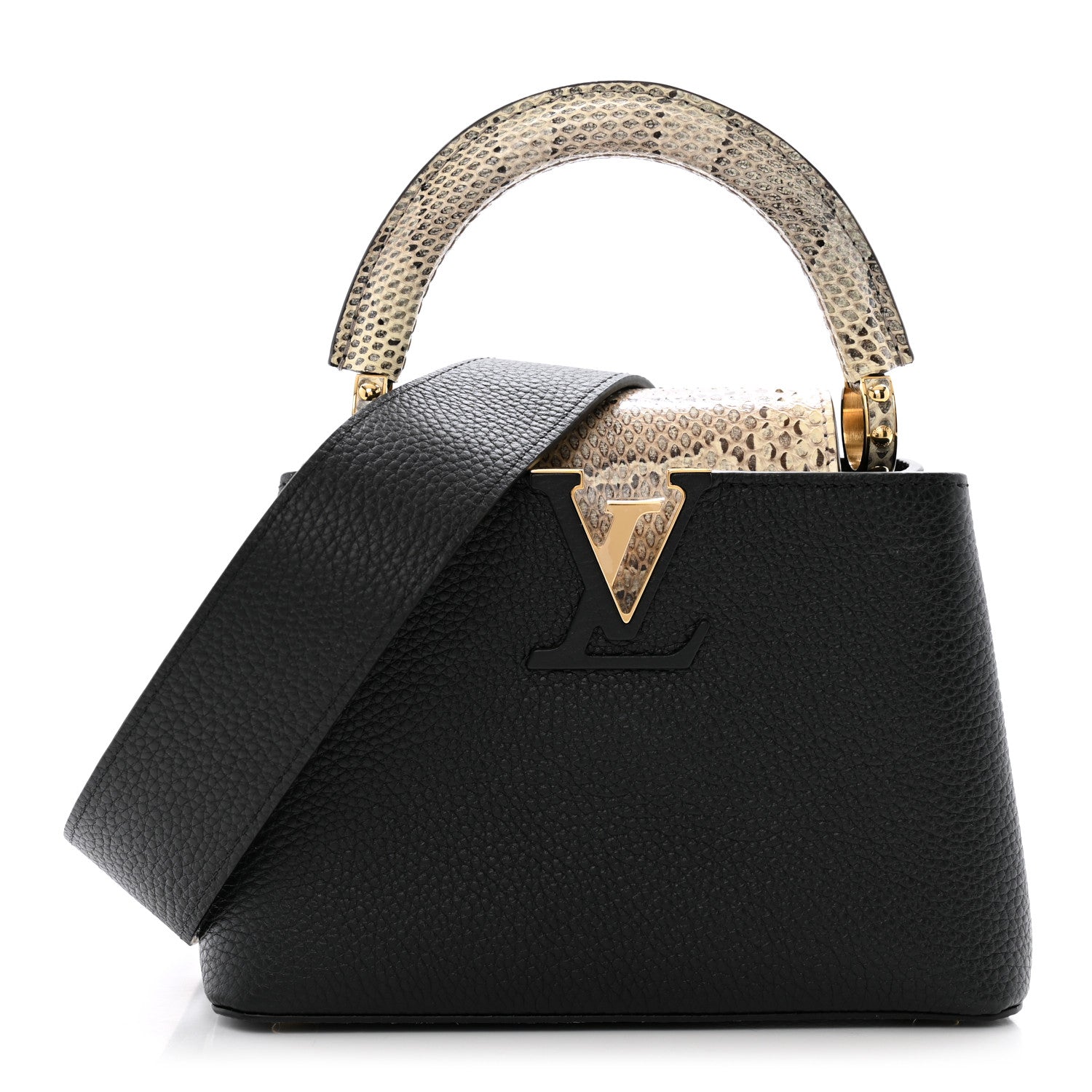 Louis Vuitton Taurillon Ayers Mini Capucines  Black