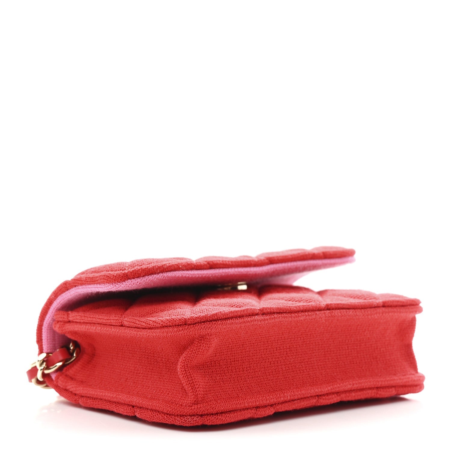 Chanel Jersey Quilted Micro Mini Flap Red