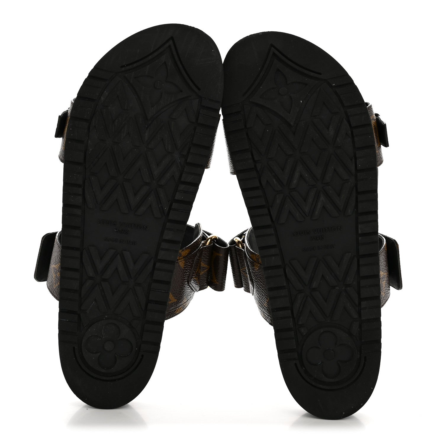 Louis Vuitton Monogram Bom Dia Mule Sandals 39 Black