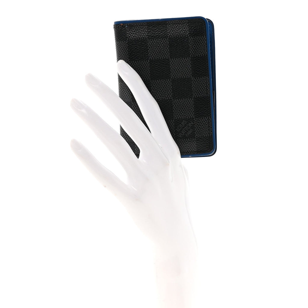 Louis Vuitton Damier Graphite Pocket Organizer Bleu Neon