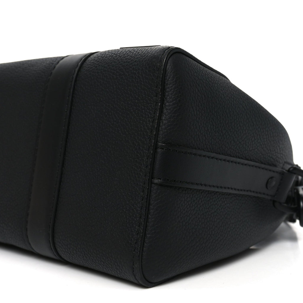 Louis Vuitton Grained Calfskin Aerogram City Keepall Black