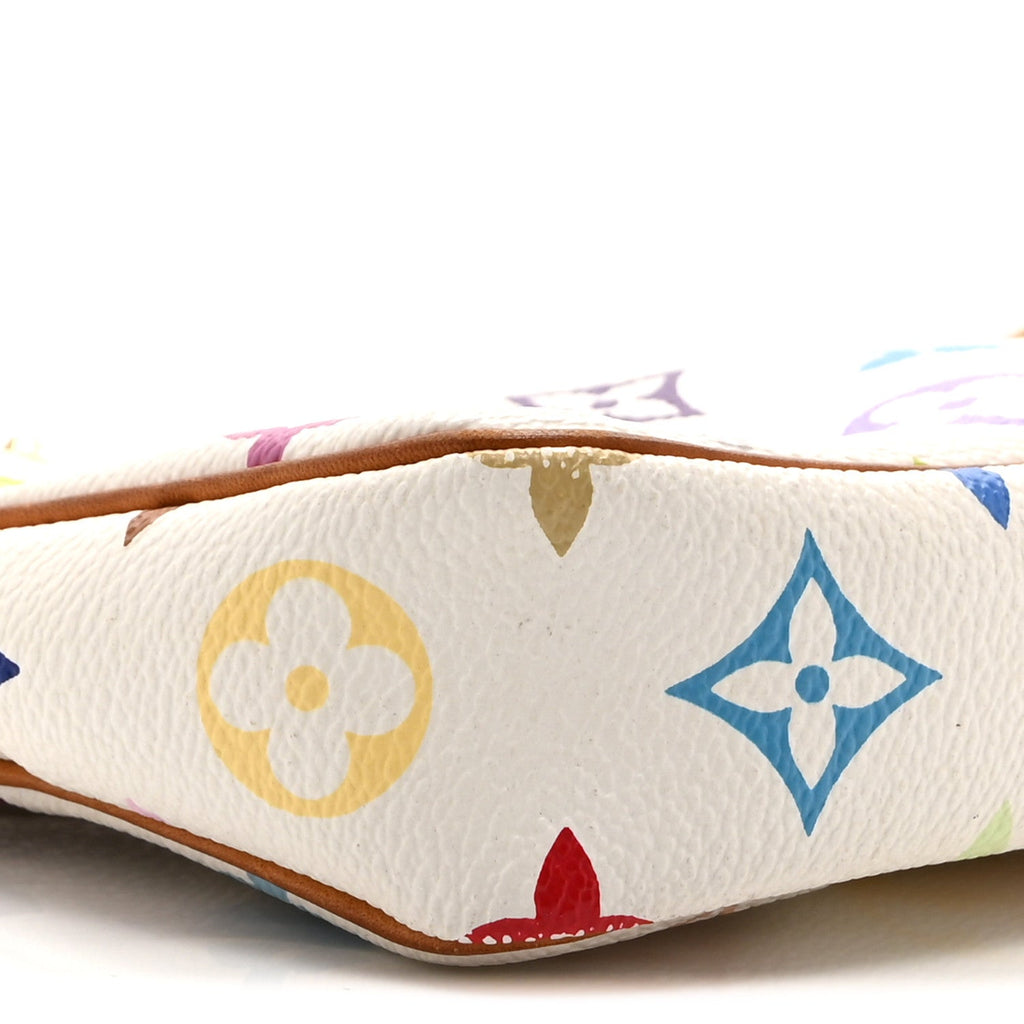 Louis Vuitton Monogram Multicolor Pochette Accessories White