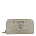 Canvas Deauville Zip Around Wallet Grey