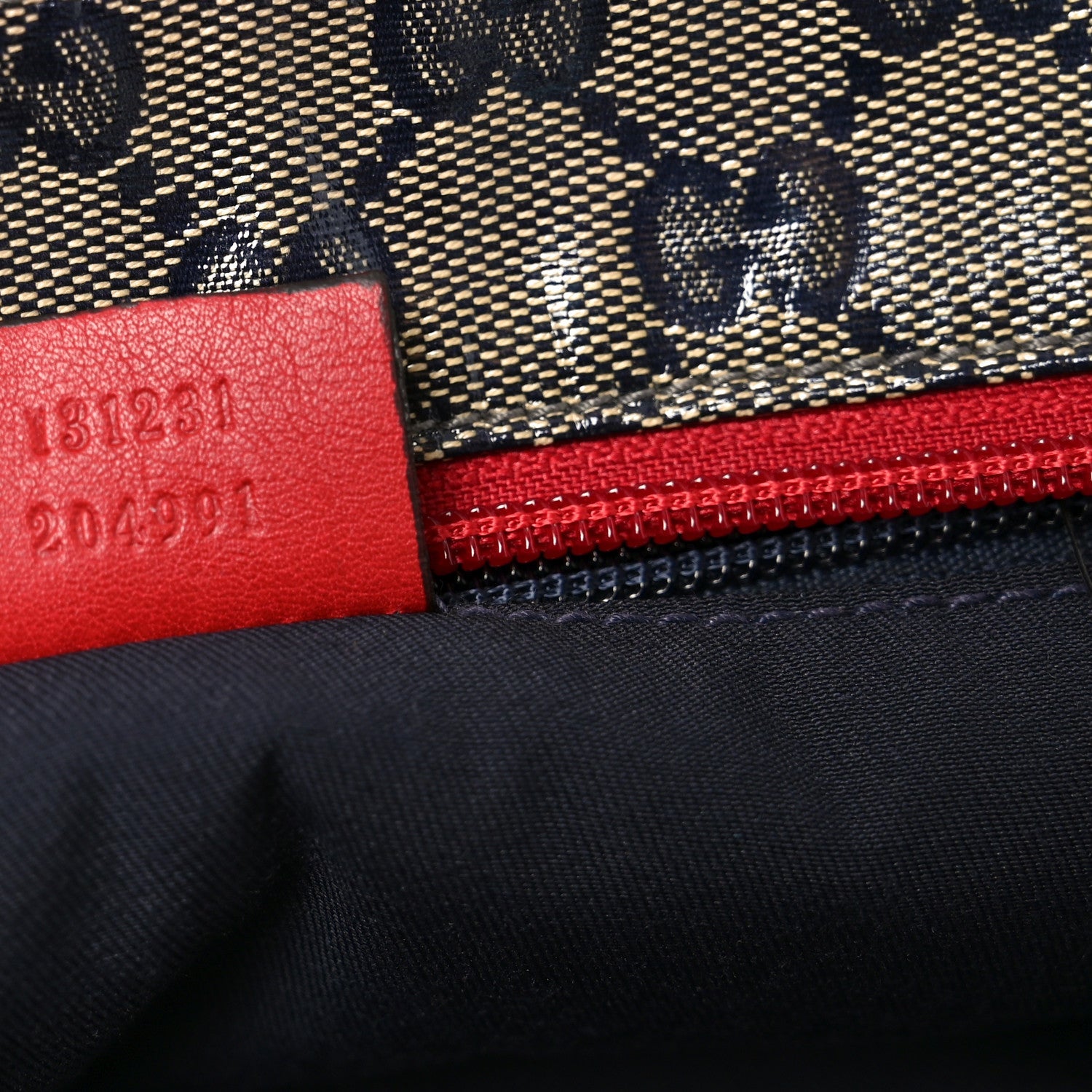 Gucci Crystal Monogram Large Web Handle Bucket Tote Red